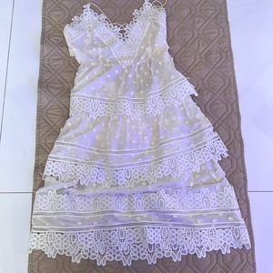 Self-portrait white midi dress